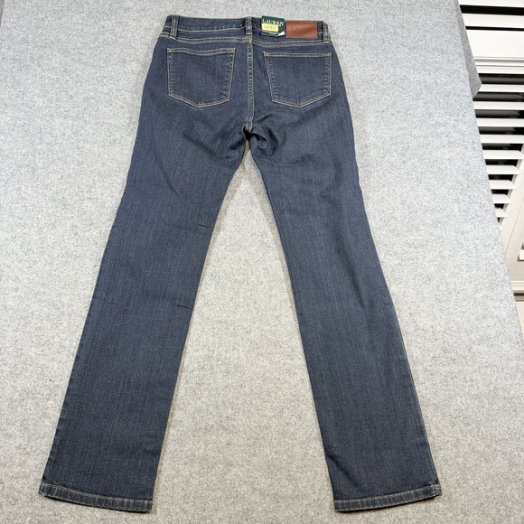Lauren Ralph Lauren Jeans Womens 2P Petite Modern Straight Curvy Rinse Denim - Picture 9 of 12